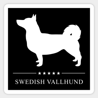 Swedish Vallhund Dog White Silhouette Magnet